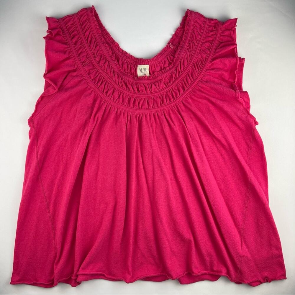 We the Free Coconut Smocked Swing Tank